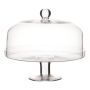 Campana para tartas de cristal CALLINDRA, con pie, transparente, 26 cm, Ø 25 cm