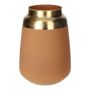 Jarrón de cristal FLORINI, rosa antiguo-dorado mate, 24,2 cm, Ø 17 cm