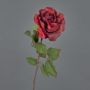 Rosa artificial de terciopelo SINDALA, roja, 60 cm, Ø 12 cm