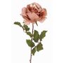 Rosa artificial de terciopelo SINDALA, rosa, 60cm, Ø12cm