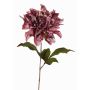 Flor artificial de terciopelo, dalia MINBU, lila envejecido, 60cm, Ø17cm
