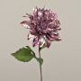 Flor artificial de terciopelo, dalia MINBU, lila oscuro, 60 cm, Ø 17 cm