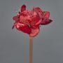 Flor decorativa de amarilis de terciopelo KIRSTY, roja, 70 cm, Ø 13-15 cm