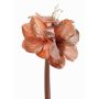 Flor decorativa de terciopelo Amaryllis KIRSTY, color rosado, 70cm, Ø13-15cm