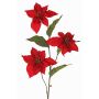 Rama decorativa de poinsettia de terciopelo TONZI, roja, 80cm, Ø15cm