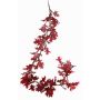 Guirnalda artificial de roble ERASMIA, rojo burdeos, 180cm