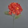 Flor decorativa de hortensia URANIA, aspecto seco, rojo anaranjado, 75 cm, Ø 20 cm