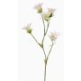 Flor artificial de clavel japonés KASTALIA, color crema, 65 cm, Ø 4-5 cm