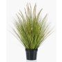 Planta artificial: hierba de plumas YWAIN con panículas, beige-verde, 100cm