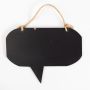 Tablero decorativo de madera burbuja de discurso GIDO para colgar, negro, 26x19x0,6cm