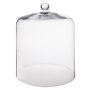 Campana para tartas ELWINA de cristal, con pomo, transparente, 38cm, Ø29cm