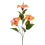 Rama artificial de hibisco AMADOU con flores, naranja, 80 cm