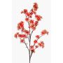 Flor artificial grande, rama de cerezo en flor GIMA con flores, color coral, 120 cm