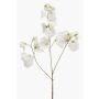Flor decorativa artificial de guisante de olor KANZI, blanca, 75 cm, Ø 4-7 cm