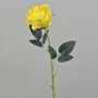 Rosa artificial ELEAZAR, amarilla, 65 cm, Ø 9 cm