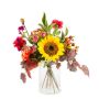 Ramo de flores decorativo de otoño JORA, amarillo-naranja-rosa, 55cm, Ø40cm
