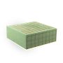 ®mosy Ökodur, base para adornos funerarios VESDO con rejilla metálica, borde de agarre, base de madera natural, verde, 23 x 22 x 8,5 cm