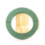 ®mosy Ökodur, base de espuma para arreglos florales fúnebres, corona para urna ARNELLE, base de madera natural, verde, 4,5 cm, Ø36 cm