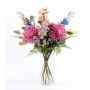 Ramo de flores artificiales LOLANA, delphinium, rosa-azul, 70cm, Ø50cm
