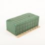 ®mosy Ökodur, base para adornos funerarios VESDO con rejilla metálica, borde de agarre, base de madera natural, verde, 22,5 x 11 x 8,5 cm