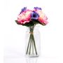 Ramillete de peonías de plástico MADDIE anémona, rosa-azul, 30cm, Ø20cm
