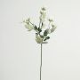 Rama de rosa silvestre de flores artificiales FOSETTA, colección Eco, blanco-lila, 70 cm, Ø 3-5 cm