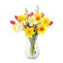 Ramo artificial de flores primaverales MANULA, narcisos, amarillo-rosa-blanco, 40cm, Ø30cm