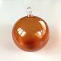Bolas de árbol de Navidad FAINA, naranja-transparente, Ø8cm