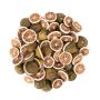 Fruta seca decorativa: mitades de limón KRESZENTIA, verde, Ø 3-4 cm, 250 g