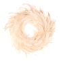 Corona de plumas de pavo real NORDIAN, blanco decolorado, Ø 60 cm