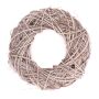 Corona seca de mimbre JOZIAH, blanca, Ø 35 cm