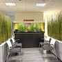 Zona de espera rediseñada, incluso sin plantas reales – Solicitud de cliente de Lohi Würzburg