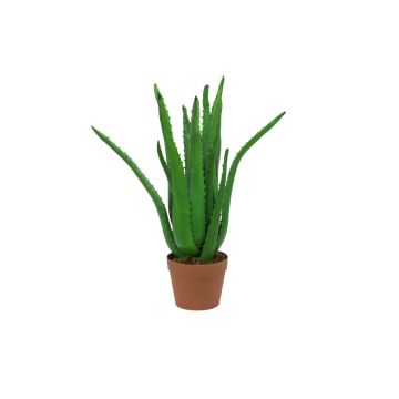 Aloe vera artificial KOLJA, verde, 65cm, Ø30cm Aloe vera artificial KOLJA, verde, 65cm, Ø30cm