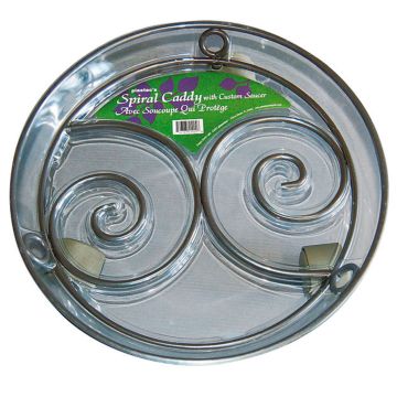 Bandeja redonda para maceta DUNIK de plástico, con motivo de ruedas, gris, 9cm, Ø32cm