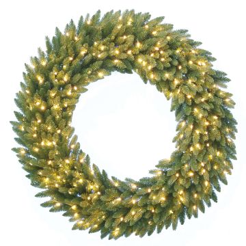 Corona de abeto artificial AMARILLO, verde, con LED, Ø 60 cm Corona de abeto artificial AMARILLO, verde, con LED, Ø 60 cm