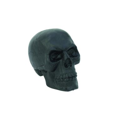 Calavera decorativa de Halloween OTTIE, negra, 20 x 15 cm Calavera decorativa de Halloween OTTIE, negra, 20 x 15 cm