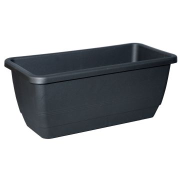 Jardinera URMINA de plástico, con orificios, antracita, 49,5 x 19 x 16,5 cm Jardinera URMINA de plástico, con orificios, antracita, 49,5 x 19 x 16,5 cm