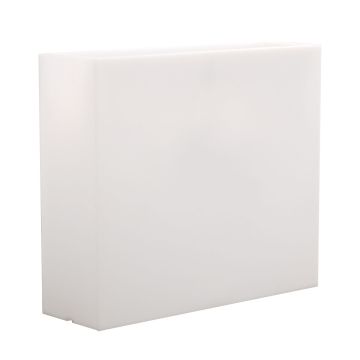 Maceta ERVOK de plástico, con LED, blanca, 80 x 25 x 70 cm Maceta ERVOK de plástico, con LED, blanca, 80 x 25 x 70 cm