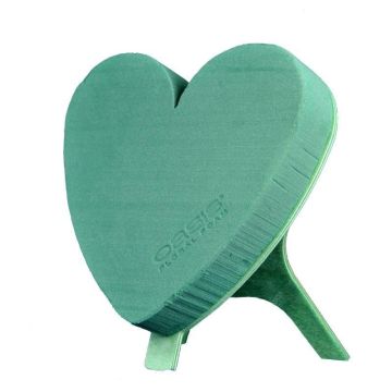 OASIS® Espuma para arreglos florales en húmedo, forma de corazón, decoración de boda, base de madera Bioline, soporte de madera, verde, 23 x 21 x 6 cm OASIS® Espuma para arreglos florales en húmedo, forma de corazón, decoración de boda, base de madera Bioline, soporte de madera, verde, 23 x 21 x 6 cm