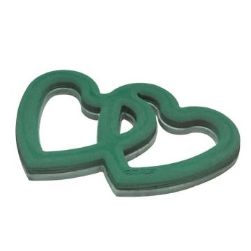 Espuma floral húmeda OASIS® en forma de corazón, dúo abierto, decoración de boda, base de espuma dura EcoBase, ventosa, verde, 58 x 40 x 5,5 cm Espuma floral húmeda OASIS® en forma de corazón, dúo abierto, decoración de boda, base de espuma dura EcoBase, ventosa, verde, 58 x 40 x 5,5 cm