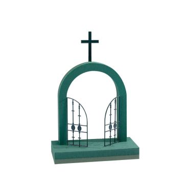 Espuma floral húmeda OASIS® «Puerta del cielo», arreglos florales fúnebres, base de espuma rígida Foam Frames, verde, 46 x 51 x 5 cm Espuma floral húmeda OASIS® «Puerta del cielo», arreglos florales fúnebres, base de espuma rígida Foam Frames, verde, 46 x 51 x 5 cm