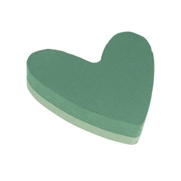 OASIS® masa de espuma húmeda en forma de corazón, decoración de boda, base de espuma dura Foam Frames, verde, 25 x 24 x 6 cm OASIS® masa de espuma húmeda en forma de corazón, decoración de boda, base de espuma dura Foam Frames, verde, 25 x 24 x 6 cm