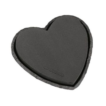 OASIS® Black Ideal: masa de montaje en húmedo en forma de corazón, bandeja de papel reciclado Biolit, negra, 34 x 33 x 5,5 cm OASIS® Black Ideal: masa de montaje en húmedo en forma de corazón, bandeja de papel reciclado Biolit, negra, 34 x 33 x 5,5 cm