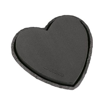OASIS® Black Ideal: masa de montaje en húmedo en forma de corazón, bandeja de papel reciclado Biolit, negra, 28x25,5x4cm OASIS® Black Ideal: masa de montaje en húmedo en forma de corazón, bandeja de papel reciclado Biolit, negra, 28x25,5x4cm