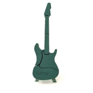 Esponja floral OASIS® con forma de guitarra eléctrica, base de madera Bioline, soporte de madera, verde, 80 x 25 x 6 cm Esponja floral OASIS® con forma de guitarra eléctrica, base de madera Bioline, soporte de madera, verde, 80 x 25 x 6 cm