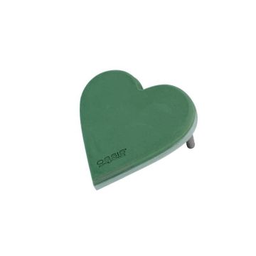 OASIS® Espuma para arreglos florales en húmedo, forma de corazón, decoración para bodas, base de espuma dura EcoBase, varillas de sujeción, verde, 30 x 29 x 4,5 cm OASIS® Espuma para arreglos florales en húmedo, forma de corazón, decoración para bodas, base de espuma dura EcoBase, varillas de sujeción, verde, 30 x 29 x 4,5 cm