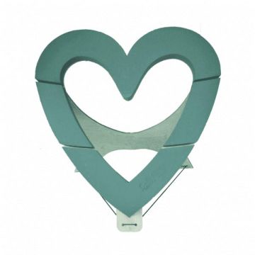 OASIS® Espuma húmeda para arreglos florales, corazón abierto, decoración de boda, base de madera Bioline, soporte de madera, verde, 43,5 x 43 x 4 cm OASIS® Espuma húmeda para arreglos florales, corazón abierto, decoración de boda, base de madera Bioline, soporte de madera, verde, 43,5 x 43 x 4 cm