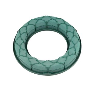 OASIS® Espuma Ideal para arreglos florales en húmedo, en forma de anillo con base de plástico y rejilla, verde, 4 cm, Ø 27 cm OASIS® Espuma Ideal para arreglos florales en húmedo, en forma de anillo con base de plástico y rejilla, verde, 4 cm, Ø 27 cm