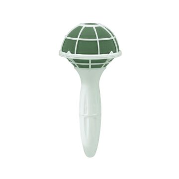 Esponja de inserción en húmedo OASIS®: soporte para ramo de novia con mango de plástico, rejilla, verde, Ø 8 cm Esponja de inserción en húmedo OASIS®: soporte para ramo de novia con mango de plástico, rejilla, verde, Ø 8 cm