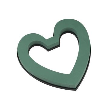 OASIS® Ideal, espuma húmeda para arreglos florales, corazón abierto, decoración de boda, base de plástico, ojal para colgar, verde, 22 x 21,5 x 3 cm OASIS® Ideal, espuma húmeda para arreglos florales, corazón abierto, decoración de boda, base de plástico, ojal para colgar, verde, 22 x 21,5 x 3 cm